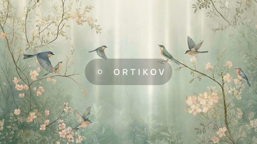 Лес с птицами